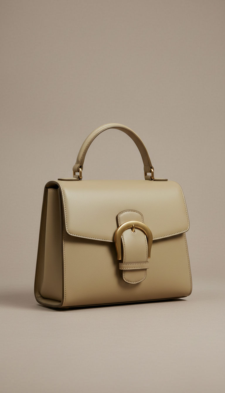 Olive Cream Statement Satchel